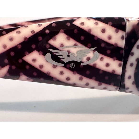 Solbrille Striper 2 Polarized Sunglasses Black White Swirl Frame Dark Tinted Le - Picture 4 of 10